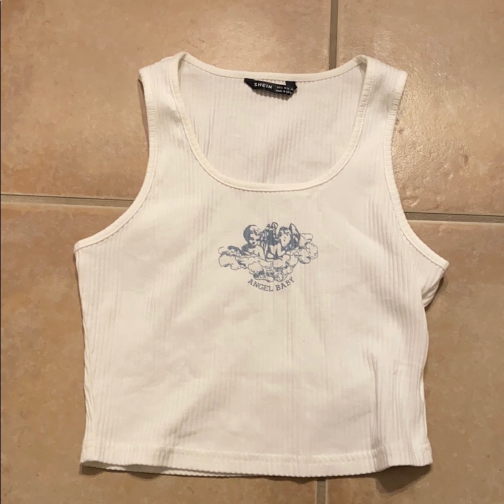 Cropped angel tank